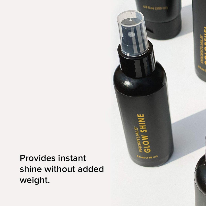 Prorituals Hair Spray, Hair Styling for Men and Woman, Glow Shine Spray - Lightweight Hair Shine Spray with Heat Protection & Frizz Control, Adds Instant Shines, 4 fl oz - Image 2